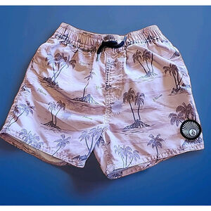 Volcom Boys 2T Tropical Print Swim Trunks Lined. Excellent Condition Fast Ship